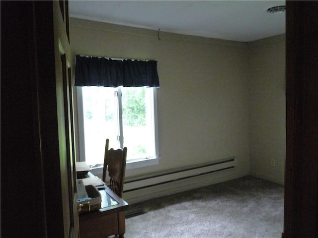 3535 Ferndale Ave, Danville, IL 61834 - unfurnished office featuring a baseboard radiator and carpet