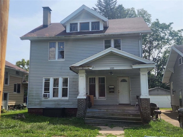 view of front of property featuring a porch