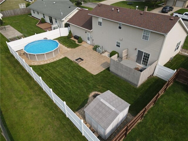 107 Edgewood Ave, Effingham, IL 62401 - view from above of property with a pool