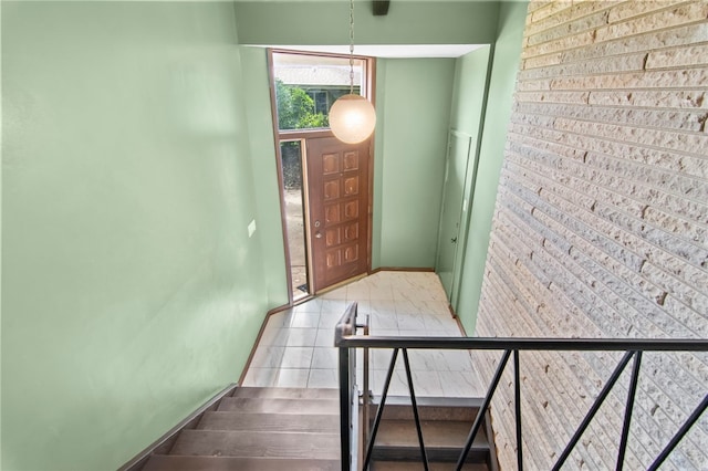 3044 Greenlake Dr, Decatur, IL 62521 - stairs featuring baseboards