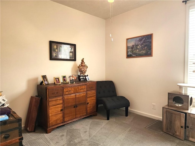 8 Courtyard Blvd, Sullivan, IL 61951 - living area featuring light carpet and baseboards