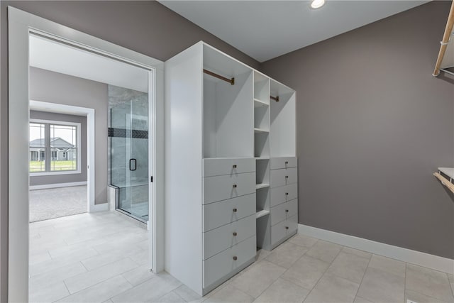 view of walk in closet