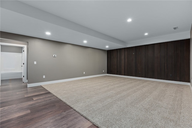 empty room featuring hardwood / wood-style floors