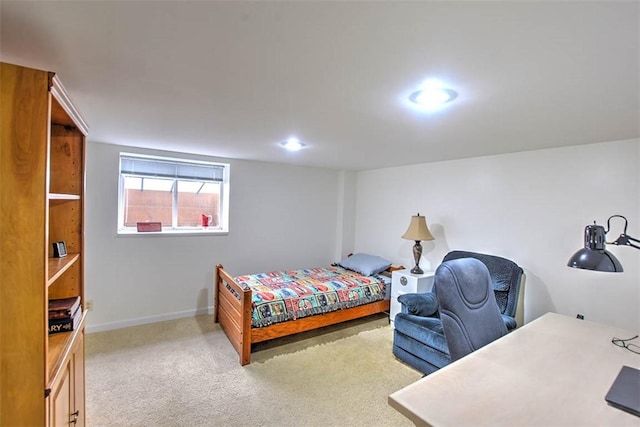 view of carpeted bedroom