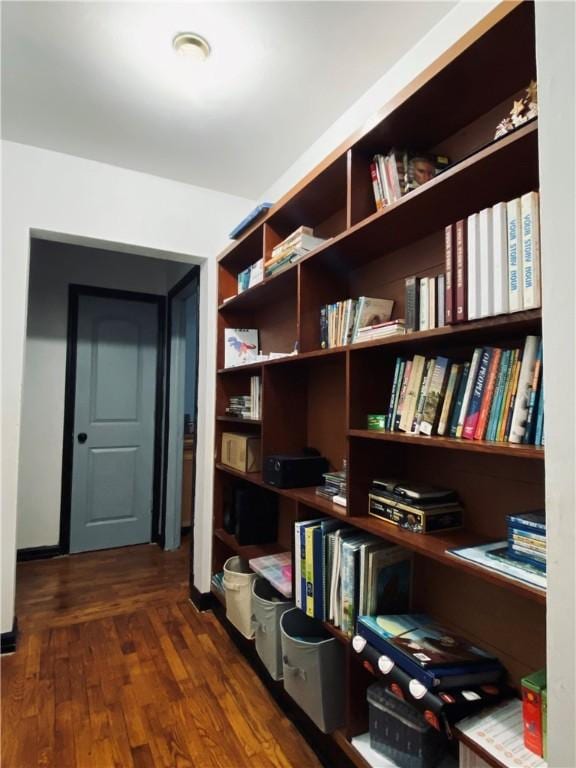 interior space with wood finished floors