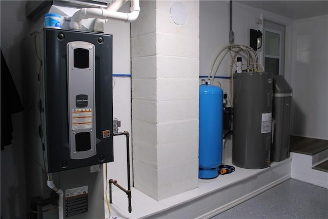 utilities featuring water heater and electric water heater