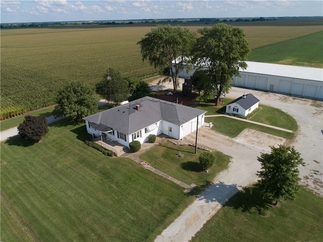 aerial view featuring a rural view