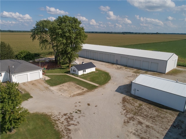 aerial view with a rural view