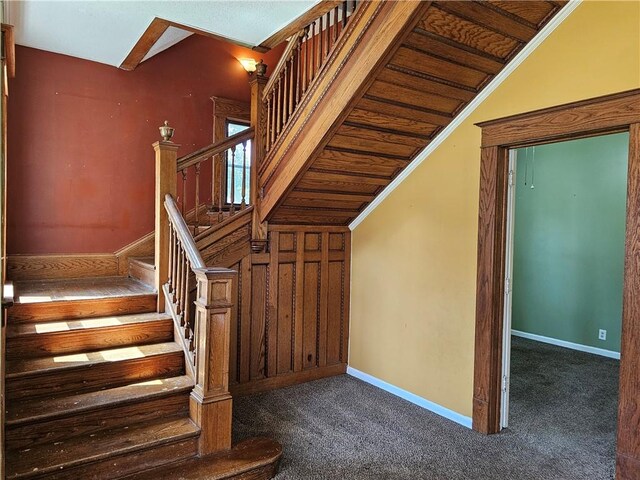 301 S Meridian St, Toledo, IL 62468 - stairs with carpet