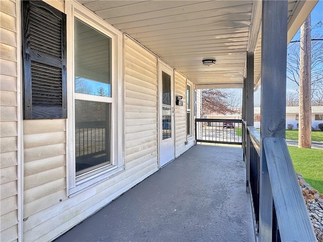 exterior space featuring covered porch