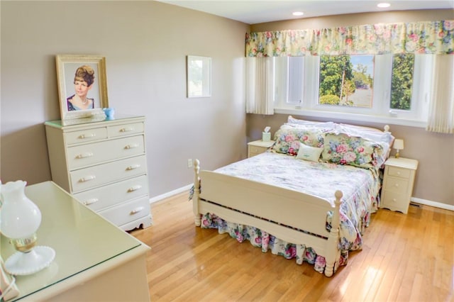400 Country Club Rd, Mattoon, IL 61938 - bedroom featuring light wood-type flooring and recessed lighting