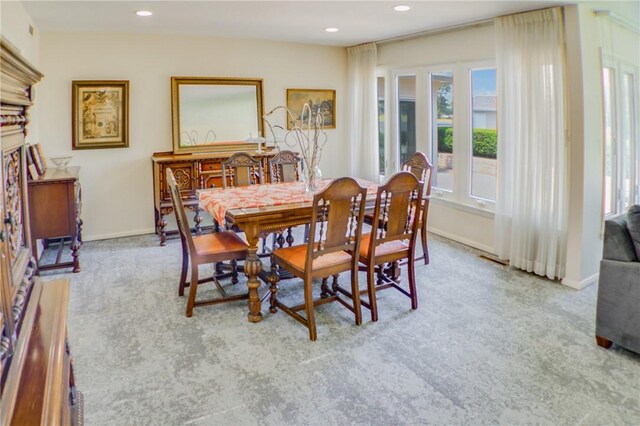 400 Country Club Rd, Mattoon, IL 61938 - carpeted dining room featuring recessed lighting and baseboards