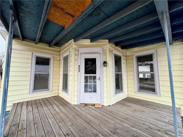 view of wooden deck