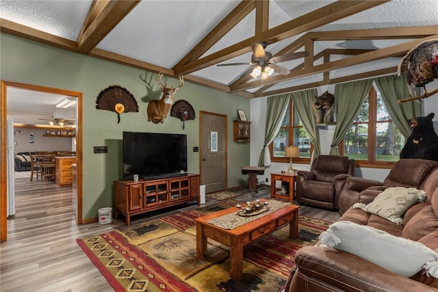 18058 E 1545th Ave, Teutopolis, IL 62467 - living room with ceiling fan and light wood-style floors