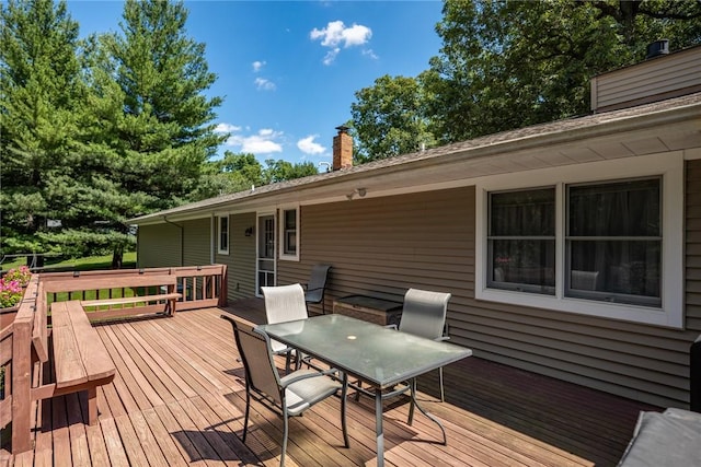 18058 E 1545th Ave, Teutopolis, IL 62467 - wooden deck with outdoor dining space