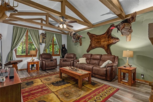 18058 E 1545th Ave, Teutopolis, IL 62467 - living area with a ceiling fan and wood finished floors