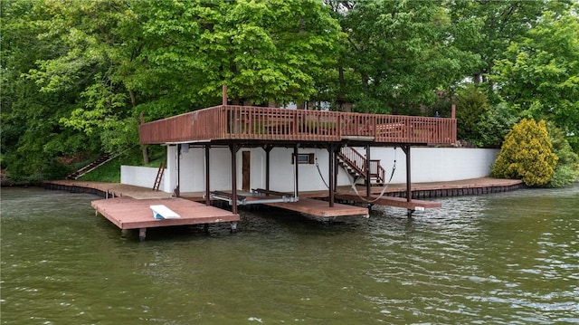 14915 N 8th Ave, Effingham, IL 62401 - dock area with stairs and a deck with water view