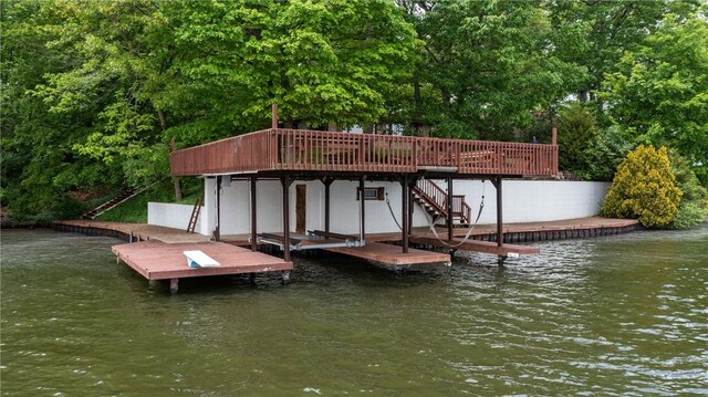 14915 N 8th Ave, Effingham, IL 62401 - dock area with stairs and a deck with water view