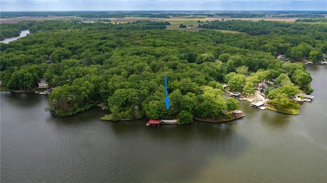 14915 N 8th Ave, Effingham, IL 62401 - drone / aerial view of a nearby body of water and a heavily wooded area
