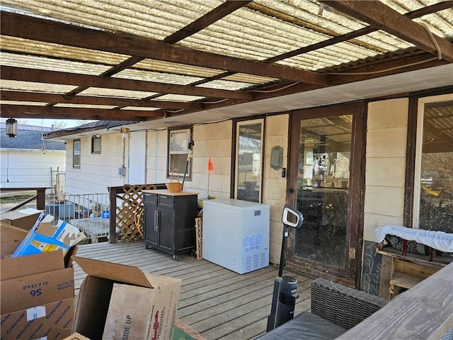 view of wooden terrace