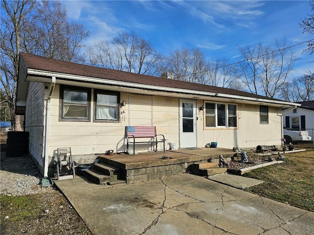 rear view of house with a patio area