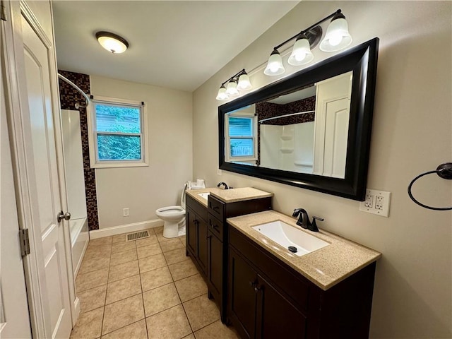 2421 Charleston Ave, Mattoon, IL 61938 - full bathroom with vanity, bathing tub / shower combination, and tile patterned floors