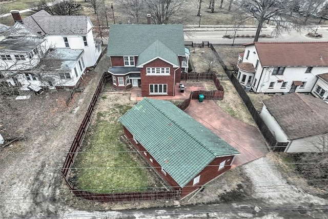 birds eye view of property featuring a residential view