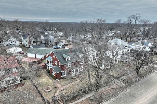 bird's eye view featuring a residential view