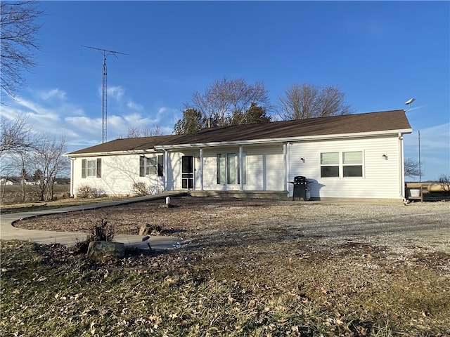 view of rear view of property