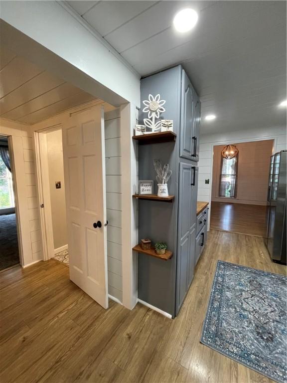 510 S 5th St, Marshall, IL 62441 - hall with light wood finished floors