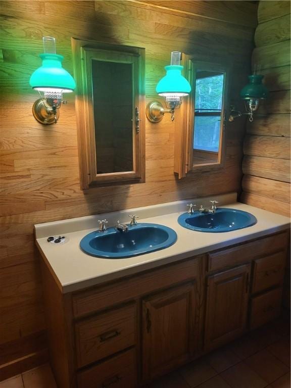 3848 Cahokia Ln, Charleston, IL 61920 - bathroom with double vanity and tile patterned flooring