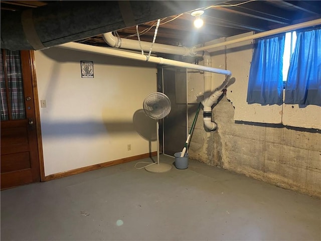 105 S Lafayette St, Newton, IL 62448 - unfinished basement featuring baseboards