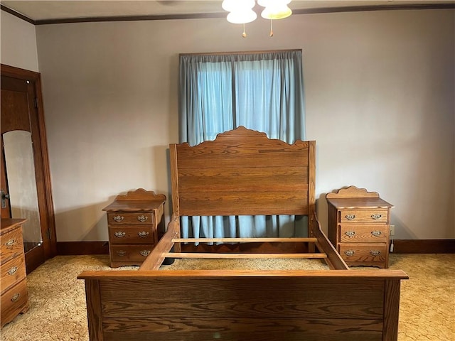 105 S Lafayette St, Newton, IL 62448 - carpeted bedroom featuring ornamental molding and baseboards