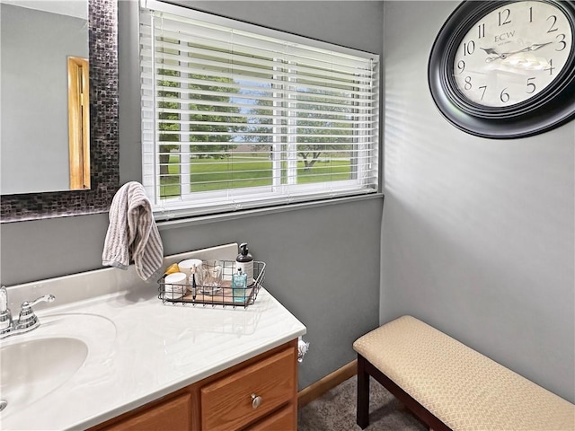 bathroom featuring vanity