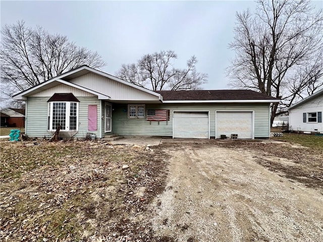 view of front facade with a garage