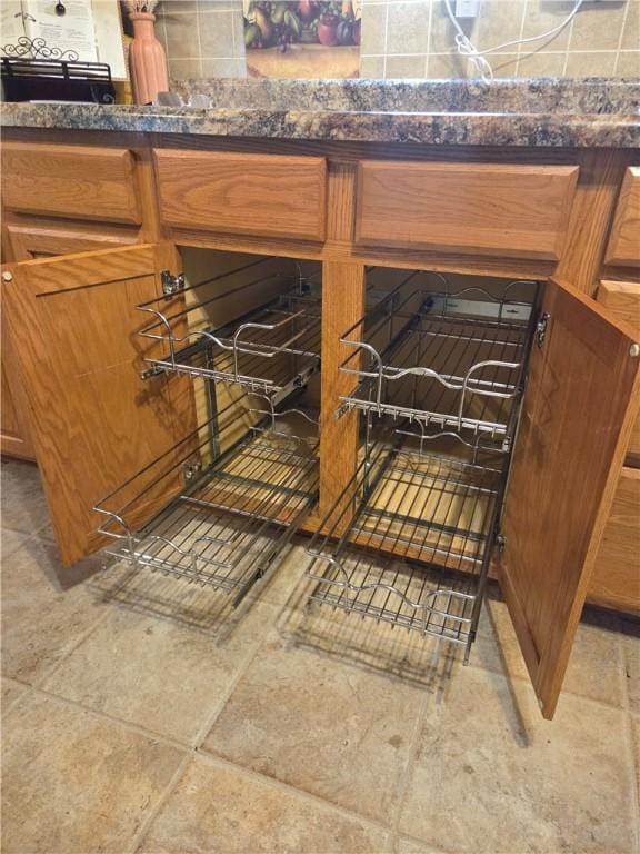 3254 Vista Dr, Danville, IL 61832 - kitchen view of brown cabinetry