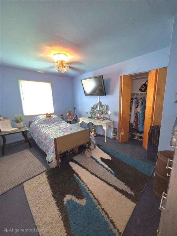 3254 Vista Dr, Danville, IL 61832 - bedroom featuring a closet and ceiling fan