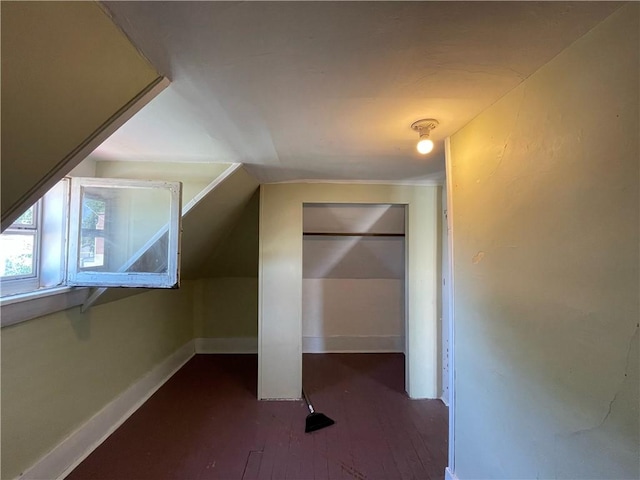 303 6th St, Charleston, IL 61920 - additional living space with dark hardwood / wood-style flooring