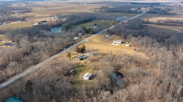 drone / aerial view featuring a rural view