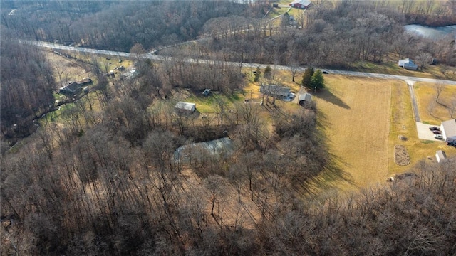 drone / aerial view featuring a rural view