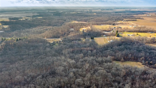 bird's eye view with a rural view