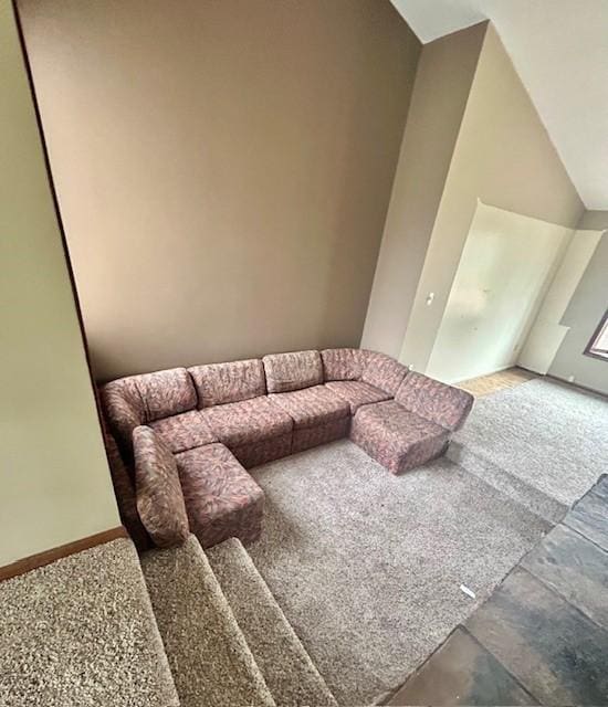 6680 John Dr, Mt Zion, IL 62549 - living area featuring vaulted ceiling
