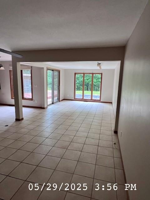 6680 John Dr, Mt Zion, IL 62549 - spare room with healthy amount of natural light and light tile patterned flooring