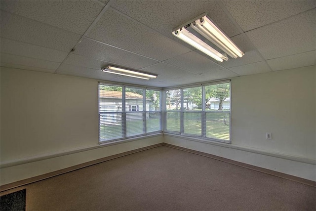 935 Woodland Dr, Mt Zion, IL 62549 - unfurnished sunroom with a drop ceiling, plenty of natural light, and carpet flooring