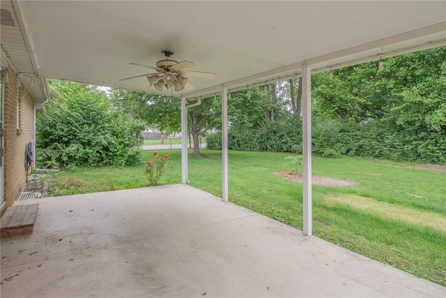 820 Oklahoma Ave, Mattoon, IL 61938 - view of patio / terrace featuring a ceiling fan
