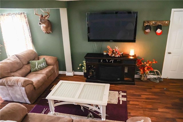 1741 Murray Clark Rd, Danville, IL 61832 - living area featuring baseboards and wood finished floors