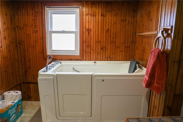 1741 Murray Clark Rd, Danville, IL 61832 - clothes washing area with laundry area, independent washer and dryer, and wooden walls