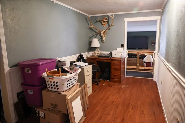 1741 Murray Clark Rd, Danville, IL 61832 - office space with wood finished floors, wainscoting, and ornamental molding