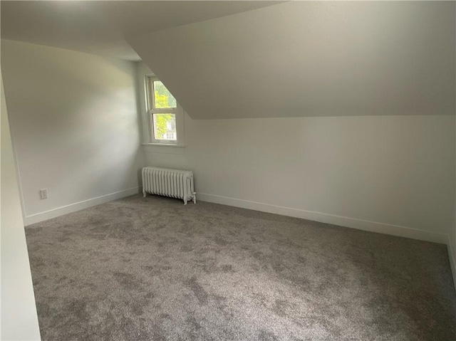 101 S Sheridan St, Pana, IL 62557 - bonus room with radiator heating unit, lofted ceiling, carpet floors, and baseboards