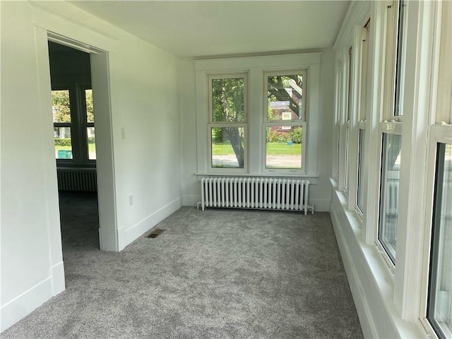 101 S Sheridan St, Pana, IL 62557 - unfurnished sunroom featuring radiator heating unit and healthy amount of natural light